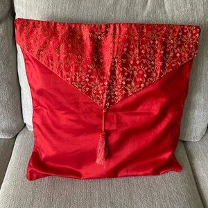 Asian-patterned cushion cover